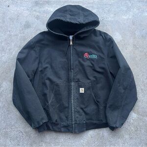 Vintage Carhartt J131 Jacket Distressed Black XL USA Workwear OG